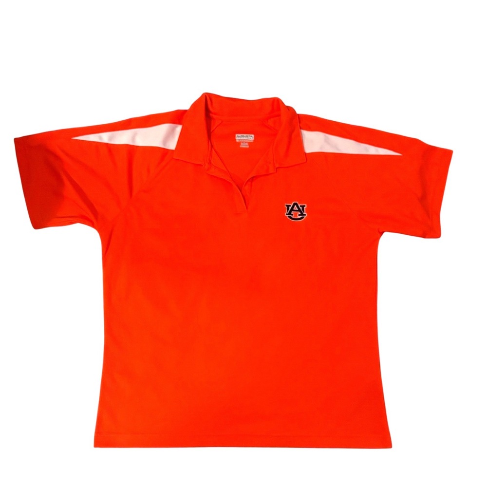Augusta Sportswear Auburn Tigers Orange Polo Shirt Womens Large L NCAA Fan Gear